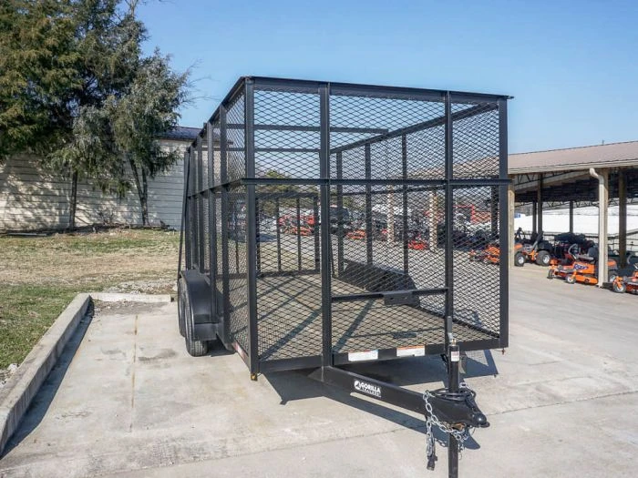 6.4x14 - 6ft Mesh Side Tandem Dovetail Utility Trailer 4 6.4x14 - 6ft Mesh Side Tandem Dovetail Utility Trailer - Image 4