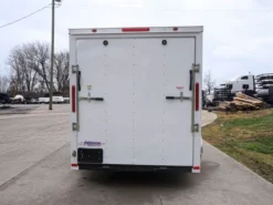 6'x12' White Enclosed V-Nose Trailer With Diamond Plate Floor Storage -Tool Comprehensive dsc02545 3
