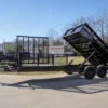 7x20 Hybrid Utility Dump Trailer 2ft Sides With Box (2) 7K Axles