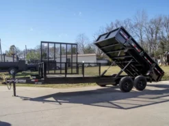 7x20 Hybrid Utility Dump Trailer 2ft Sides With Box (2) 7K Axles