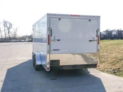 Enclosed Trailer Custom 7'x18' White Tandem Axle With Ramp And E-Tracks Storage -Tool Comprehensive dsc02782 1