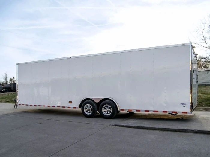8.5x28 Flat Nose White Enclosed Trailer (2) 5,200lb Axles Cargo Storage 4 8.5x28 Flat Nose White Enclosed Trailer (2) 5,200lb Axles Cargo Storage - Image 4
