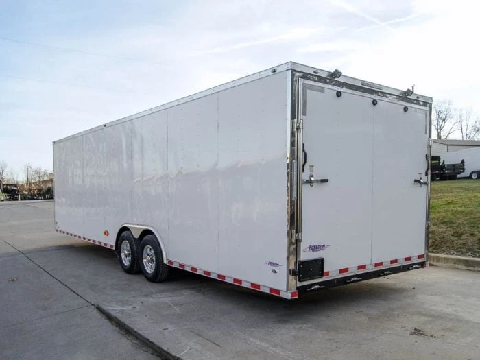 8.5x28 Flat Nose White Enclosed Trailer (2) 5,200lb Axles Cargo Storage 5 8.5x28 Flat Nose White Enclosed Trailer (2) 5,200lb Axles Cargo Storage - Image 5