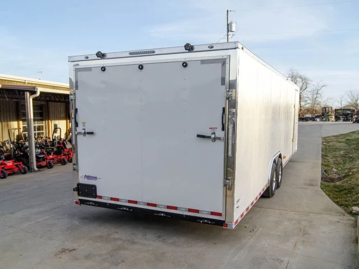 8.5x28 Flat Nose White Enclosed Trailer (2) 5,200lb Axles Cargo Storage 6 8.5x28 Flat Nose White Enclosed Trailer (2) 5,200lb Axles Cargo Storage - Image 6