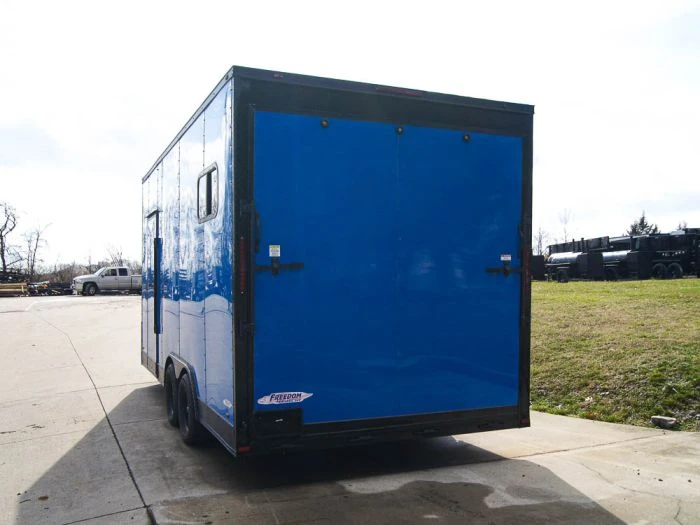 8.5x18 Blue V-Nose Slant Top Enclosed Trailer With Blackout Package 5 8.5x18 Blue V-Nose Slant Top Enclosed Trailer With Blackout Package - Image 5