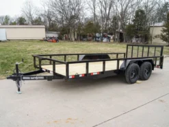 6.4x16 Tube Top Dovetail Utility Trailer (2) 3,500lb Axles