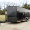 8.5x18 Black V-Nose Enclosed Trailer With Blackout Package (2) 3,500lb Axles
