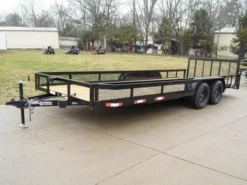 7x20 Dovetail Utility Trailer With Side Baskets (2) 3,500lb Axles