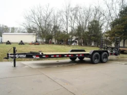 7x22 IBEAM Equipment Trailer (2) 7K Axles Stand-Up Ramps