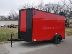 6x12 Enclosed Trailer Red V-Nose Blackout Package 3,500lb Axle Storage -Tool Comprehensive dsc03367 2
