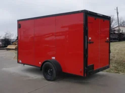 6x12 Enclosed Trailer Red V-Nose Blackout Package 3,500lb Axle Storage -Tool Comprehensive dsc03370 2
