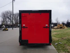 6x12 Enclosed Trailer Red V-Nose Blackout Package 3,500lb Axle Storage -Tool Comprehensive dsc03371 2