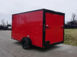 7x12 Enclosed Trailer Red V-Nose Blackout Package 3,500lb Axle Storage -Tool Comprehensive dsc03397 2