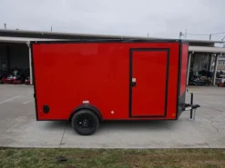 7x12 Enclosed Trailer Red V-Nose Blackout Package 3,500lb Axle Storage -Tool Comprehensive dsc03399 2