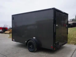 7x12 Enclosed Trailer Charcoal V-Nose Blackout Package 3,500lb Axle Storage -Tool Comprehensive dsc03423 1