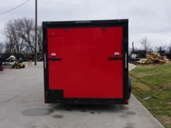 7x14 Enclosed Trailer Red V-Nose Blackout Package 3,500lb Axle Storage -Tool Comprehensive dsc03488 2
