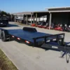 7x18 Steel Floor Car Hauler (2) 3500lb Axle W/ Brake And Ramps