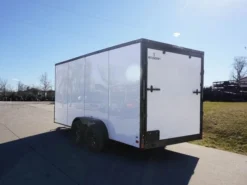 7x16 Enclosed Trailer White V-Nose Blackout Package Tandem Axle Storage -Tool Comprehensive dsc03564 2