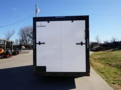 7x16 Enclosed Trailer White V-Nose Blackout Package Tandem Axle Storage -Tool Comprehensive dsc03565 2
