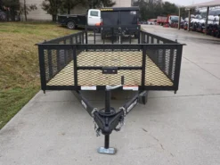 6.4x14-2ft Mesh Side Utility Trailer Dovetail (2) 3500lb Axle