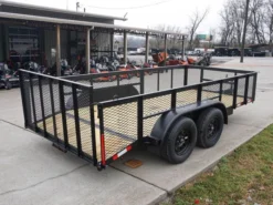 6.4x14-2ft Mesh Side Utility Trailer Dovetail (2) 3500lb Axle -Tool Comprehensive dsc04091 1
