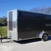 Enclosed Trailer 6'x12' Charcoal- V-Nose 3,500 Lb. Axle Storage