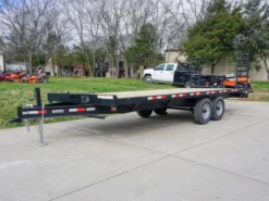 8.5x22 I-Beam Deckover Trailer (2) 7K Axles Stand-Up Ramps