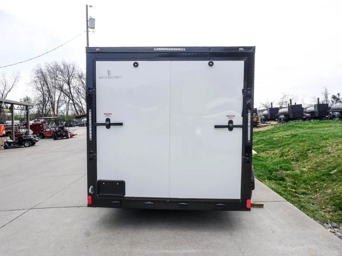 7x12 Enclosed Trailer White V-Nose Blackout Package 3,500lb Axle Storage 6 7x12 Enclosed Trailer White V-Nose Blackout Package 3,500lb Axle Storage - Image 6