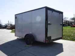 7x12 Enclosed Trailer Silver V-Nose Blackout Package 3,500lb Axle Storage -Tool Comprehensive dsc05845 2