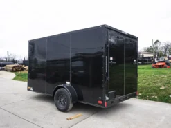 7x12 Enclosed Trailer Black V-Nose Blackout Package 3,500lb Axle Storage -Tool Comprehensive dsc05872 2