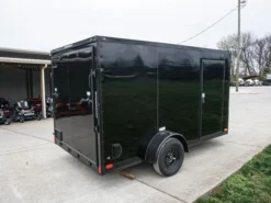 7x12 Enclosed Trailer Black V-Nose Blackout Package 3,500lb Axle Storage -Tool Comprehensive dsc05875 2