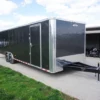 8.5x28 Custom Charcoal Flat Nose Enclosed Trailer (2) 5200 Axles Storage