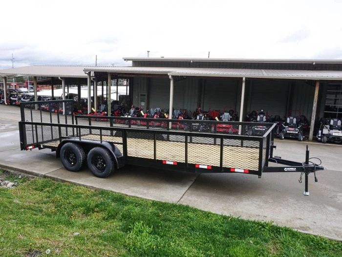 6.4x20 2ft Mesh Sides Utility Trailer Dovetail (2) 3500lb Axle 1 6.4x20 2ft Mesh Sides Utility Trailer Dovetail (2) 3500lb Axle