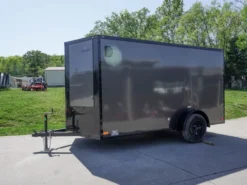 6x12 Enclosed Trailer Charcoal V-Nose Blackout Package 3,500lb Axle Storage -Tool Comprehensive dsc06375 2