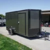 6x12 Enclosed Trailer Charcoal V-Nose Blackout Package 3,500lb Axle Storage