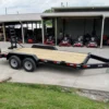 7x16 IBeam Equipment Trailer (2) 5200lb Axles With Stand-Up Ramps