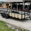  6.4x18 Dovetail Utility Trailer With 2ft Mesh Sides (2) 3500lb Axles