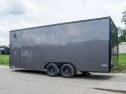 8.5x20 Charcoal Enclosed Trailer With Blackout Package (2) 5200lb Axles Storage -Tool Comprehensive dsc07064 1
