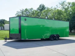 8.5x24 Lime Green Enclosed Trailer With Blackout Package (2) 5200lb Axles Storage -Tool Comprehensive dsc07088 3