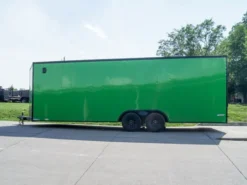 8.5x24 Lime Green Enclosed Trailer With Blackout Package (2) 5200lb Axles Storage -Tool Comprehensive dsc07089 1