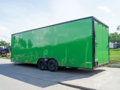 8.5x24 Lime Green Enclosed Trailer With Blackout Package (2) 5200lb Axles Storage -Tool Comprehensive dsc07090 1