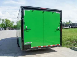8.5x24 Lime Green Enclosed Trailer With Blackout Package (2) 5200lb Axles Storage -Tool Comprehensive dsc07091
