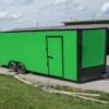 8.5x24 Lime Green Enclosed Trailer With Blackout Package (2) 5200lb Axles Storage