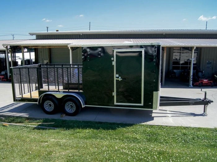 7x18 Hybrid Flat-Nose Enclosed Trailer With 4ft Mesh Deck Storage 6 7x18 Hybrid Flat-Nose Enclosed Trailer With 4ft Mesh Deck Storage - Image 6