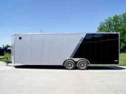 8.5x24 Two Tone-Black/Silver Enclosed Trailer (2) 5200lb Axle Storage -Tool Comprehensive dsc07141 1