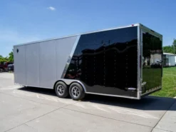 8.5x24 Two Tone-Black/Silver Enclosed Trailer (2) 5200lb Axle Storage -Tool Comprehensive dsc07142 1