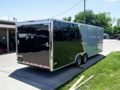 8.5x24 Two Tone-Black/Silver Enclosed Trailer (2) 5200lb Axle Storage -Tool Comprehensive dsc07144 1
