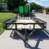 6.4x16 Dovetail Utility Trailer With Side Baskets (2) 3500lb Axles