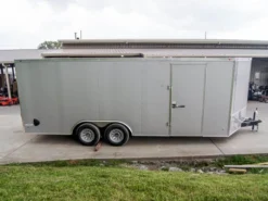8.5x20 Silver Enclosed Trailer V-Nose (2) 5,200lb Axles Storage -Tool Comprehensive dsc07553 1