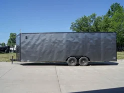 8.5x24 Charcoal Grey V-Nose Enclosed Trailer With Blackout Package Storage -Tool Comprehensive dsc07782 1